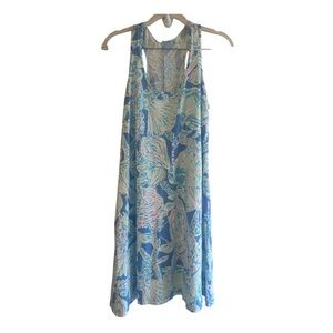 Lilly Pulitzer Blue and Pink Floral Coverup Dress